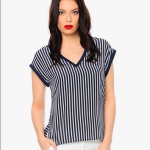 Silk Striped Top